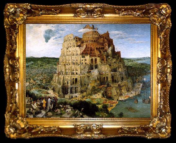 framed  BRUEGEL, Pieter the Elder The Tower of Babel f, ta009-2